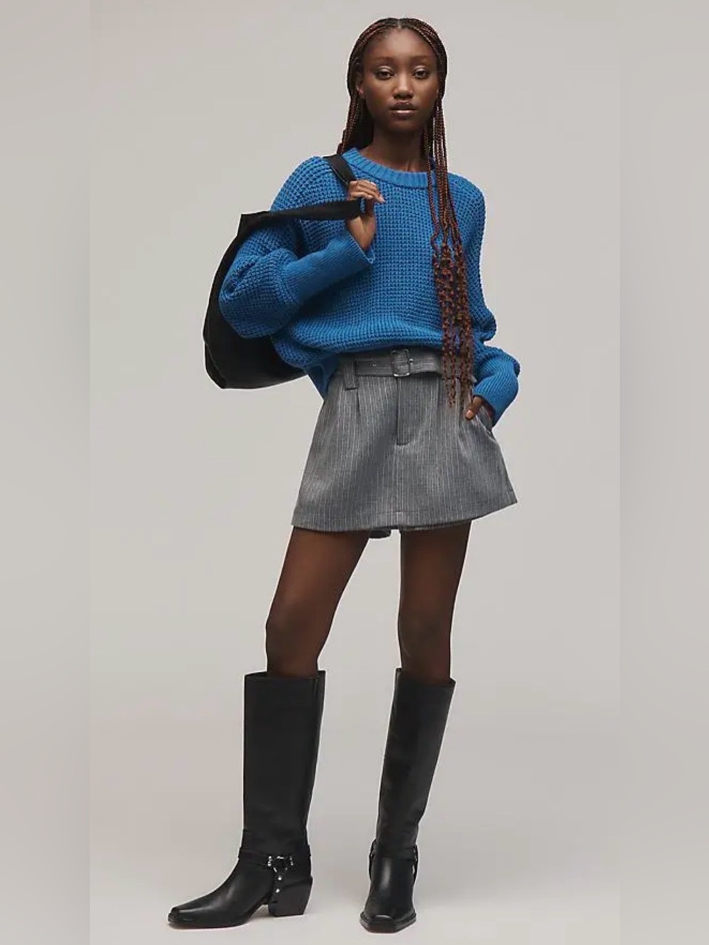Pilcro waffle knit sweater
